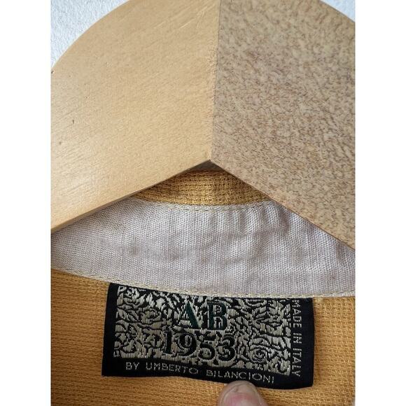 Ultra Rare AB 1953 Umberto Bilancioni Cotton Linen Button Down Size 52 - Picture 4 of 10